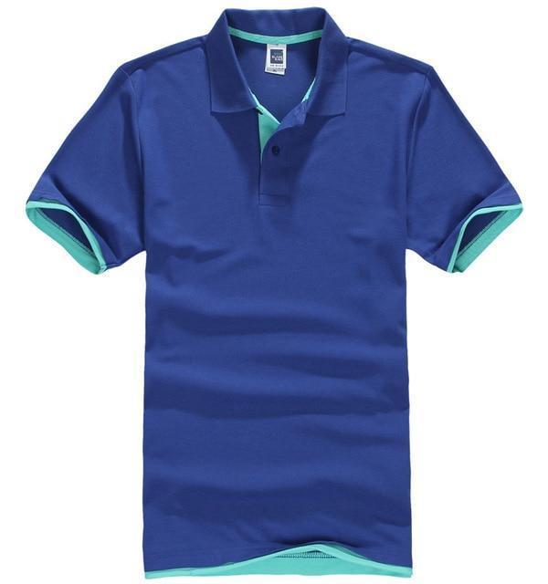 FALIZA 2018 New Brand Camisa Polos Shirt Men Design Breathable Cotton Casual Short Sleeve Mens Polos Shirts Plus Size XXXL TX107-Blue Green-S-JadeMoghul Inc.