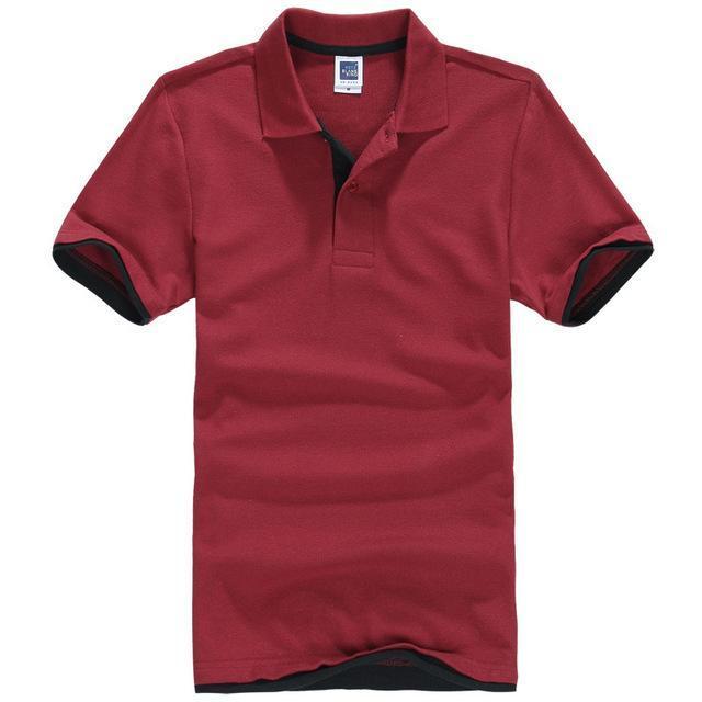 FALIZA 2018 New Brand Camisa Polos Shirt Men Design Breathable Cotton Casual Short Sleeve Mens Polos Shirts Plus Size XXXL TX107-Red Black-S-JadeMoghul Inc.