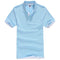 FALIZA 2018 New Brand Camisa Polos Shirt Men Design Breathable Cotton Casual Short Sleeve Mens Polos Shirts Plus Size XXXL TX107-Sky Blue White-S-JadeMoghul Inc.