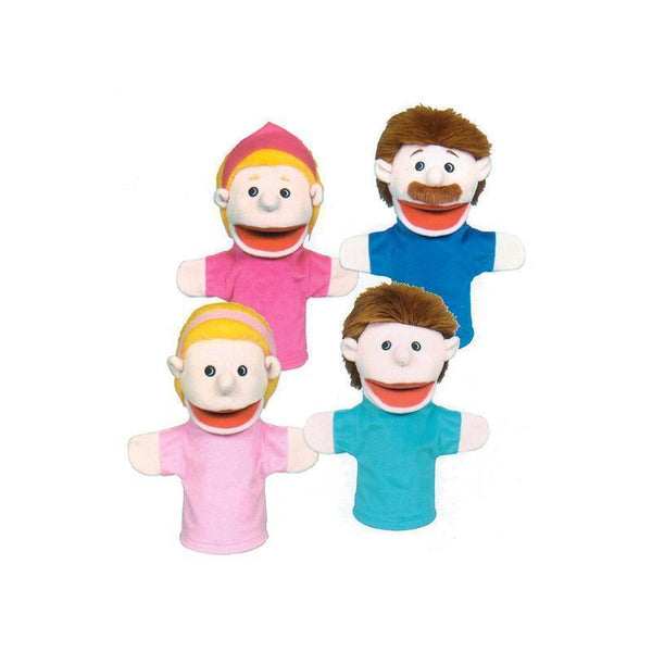 FAMILY BIGMOUTH PUPPETS CAUCASIAN-Toys & Games-JadeMoghul Inc.