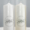 Family Circle Monogram Personalized Unity Candle Ivory (Pack of 1)-Wedding Ceremony Accessories-JadeMoghul Inc.