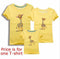 Family Look Animals Giraffe T Shirts Summer Family Matching Clothes Father Mother Kids Outfits Cotton Tees Free Shipping 5XL-Black-Female S-JadeMoghul Inc.