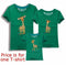 Family Look Animals Giraffe T Shirts Summer Family Matching Clothes Father Mother Kids Outfits Cotton Tees Free Shipping 5XL-Dark Green-Female S-JadeMoghul Inc.