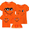 Family matching clothes mother daughter dresses son outfits cotton casual short-sleeve T-shirt family look father baby clothing-orange-Female 160-JadeMoghul Inc.