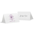 Fanciful Monogram Place Card With Fold Indigo Blue (Pack of 1)-Table Planning Accessories-Black-JadeMoghul Inc.