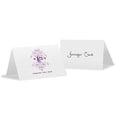 Fanciful Monogram Place Card With Fold Indigo Blue (Pack of 1)-Table Planning Accessories-Pastel Pink-JadeMoghul Inc.