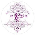 Fanciful Monogram Small Sticker Indigo Blue (Pack of 1)-Wedding Favor Stationery-Purple-JadeMoghul Inc.