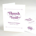 Fanciful Monogram Thank You Card Indigo Blue (Pack of 1)-Weddingstar-Lavender-JadeMoghul Inc.