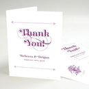 Fanciful Monogram Thank You Card Indigo Blue (Pack of 1)-Weddingstar-Lavender-JadeMoghul Inc.