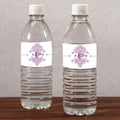 Fanciful Monogram Water Bottle Label Indigo Blue (Pack of 1)-Wedding Ceremony Stationery-Lavender-JadeMoghul Inc.