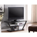 Fancy Contemporary Style tv console, Black-Entertainment Centers and Tv Stands-BLACK-GLASS-JadeMoghul Inc.