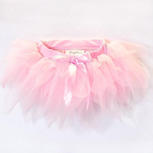 Fanfiluca Baby Girls Tutu Skirt 3 Layers Super Soft Mesh Lace Baby Tutu Skirts 4 Colors for 3M-24M-Pink-0-3 months-JadeMoghul Inc.