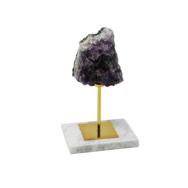 Fantastic Purple Metal Table decor With Agate-Decorative Objects and Figurines-Purple-Metal & Agate-JadeMoghul Inc.