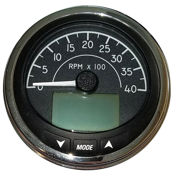 Faria 4" Tachometer (4000 RPM) J1939 Compatible w-o Pressure Port - Euro Black w-Stainless Steel Bezel [MGT059]-Gauges-JadeMoghul Inc.