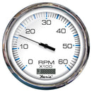 Faria 5" Tachometer w-Digital Hourmeter (6000 RPM) Gas (Inboard) Chesapeake White w-Stainless Steel Bezel [33863]-Gauges-JadeMoghul Inc.