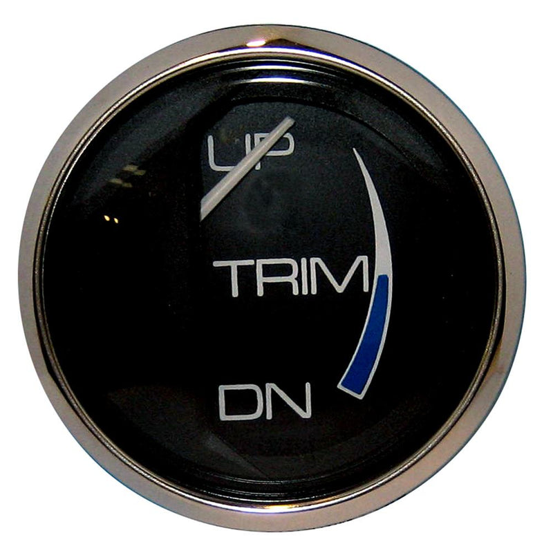 Faria Chesapeake Black 2" Trim Gauge (Mercury - Mariner - Mercruiser - Volvo DP - Yamaha-2001 and newer) [13707]-Gauges-JadeMoghul Inc.