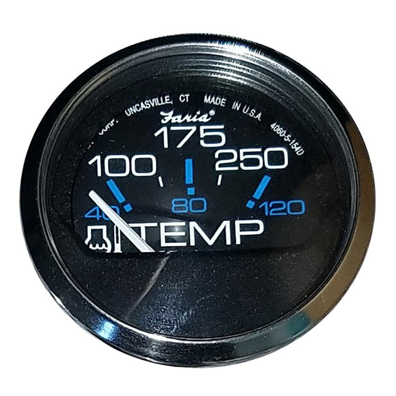 Faria Chesapeake Black SS 2" Water Temperature Gauge (100-250 DegreeF) [13704]-Gauges-JadeMoghul Inc.