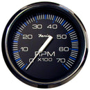 Faria Chesapeake Black SS 4" Tachometer - 7,000 RPM (Gas - All Outboards) [33718]-Gauges-JadeMoghul Inc.