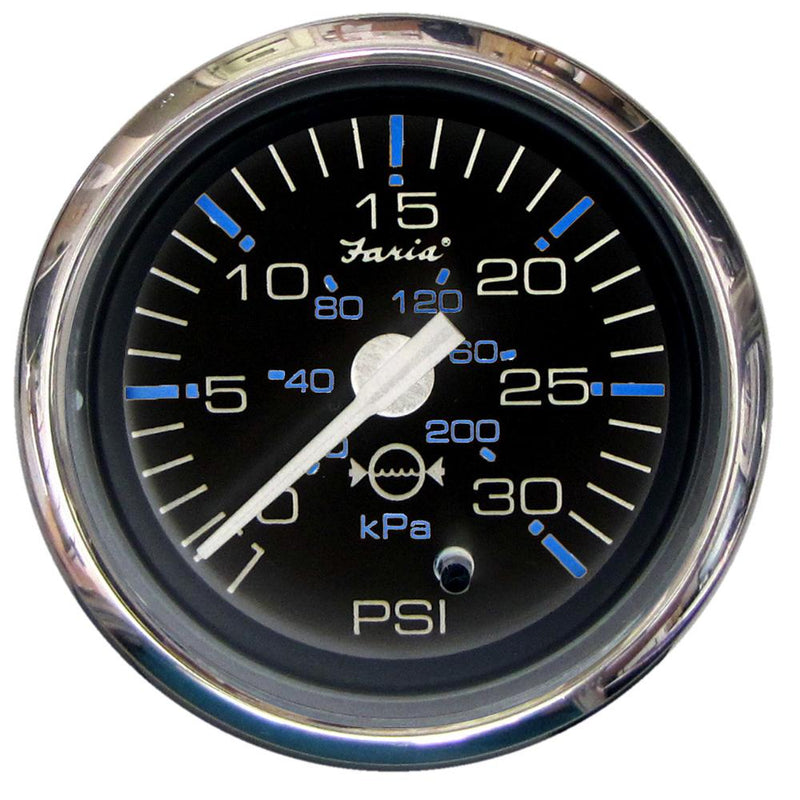 Faria Chesapeake Black SS2" Water Pressure Gauge Kit - 30 PSI [13712]-Gauges-JadeMoghul Inc.