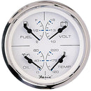 Faria Chesapeake SS White 4" Multifunction 4-in-1 Combination Gauge w-Fuel, Oil, Water Volts [33851]-Gauges-JadeMoghul Inc.