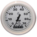 Faria Dress White 4" Tachometer w-Systemcheck Indicator - 7,000 RPM (Gas - Johnson - Evinrude Outboard) [33150]-Gauges-JadeMoghul Inc.