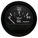 Faria Euro Black 2" Oil Pressure Gauge - 80 PSI [12803]-Gauges-JadeMoghul Inc.