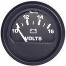 Faria Euro Black 2" Voltmeter (10-16 VDC) [12821]-Gauges-JadeMoghul Inc.