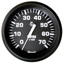 Faria Euro Black 4" Tachometer - 7,000 RPM (Gas - All Outboard) [32805]-Gauges-JadeMoghul Inc.