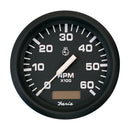 Faria Euro Black 4" Tachometer w-Hourmeter - 6,000 RPM (Gas - Inboard) [32832]-Gauges-JadeMoghul Inc.