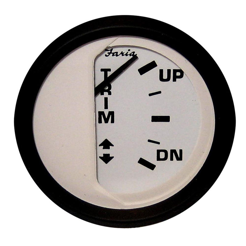 Faria Euro White 2" Trim Gauge (J-E-Suzuki Outboard) [12915]-Gauges-JadeMoghul Inc.