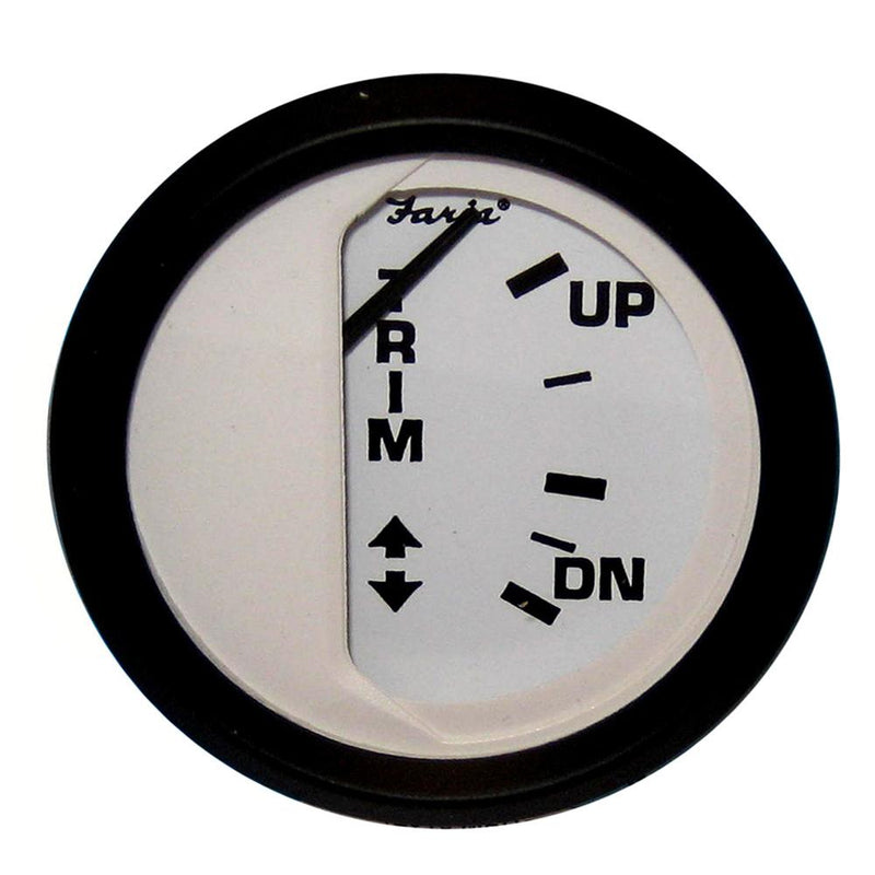 Faria Euro White 2" Trim Gauge (Mercury - Mariner - Mercruiser - Volvo DP - Yamaha-2001 and newer) [12916]-Gauges-JadeMoghul Inc.