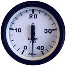 Faria Euro White 4" Tachometer - 4,000 RPM (Diesel - Mechanical Takeoff & Var Ratio Alt) [32942]-Gauges-JadeMoghul Inc.