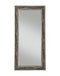 Farmhouse Style Full Length Leaner Mirror With Polystyrene Frame, Antique Black-Mirrors-Black-Polystyrene Glass-JadeMoghul Inc.