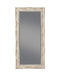 Farmhouse Style Full Length Leaner Mirror With Polystyrene Frame, Antique White-Mirrors-White-Polystyrene Glass-JadeMoghul Inc.