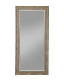 Farmhouse Style Full Length Leaner Mirror With Polystyrene Frame, Blue-Mirrors-Blue-Polystyrene Glass-JadeMoghul Inc.