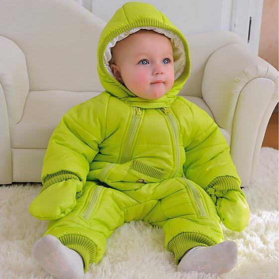 Fashion 2017 New style Winter jumpsuit autumn 0-24M baby snowsuit , baby winter coveralls, warm jacket, infant girl boys clothes-green-12M-JadeMoghul Inc.