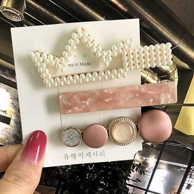 Fashion Acrylic Pearl Hair Clips Set Sweet Headwear Hair Ornament Hairpins Barrettes Hairgrip Hair Accessories for Women Girls JadeMoghul Inc. 