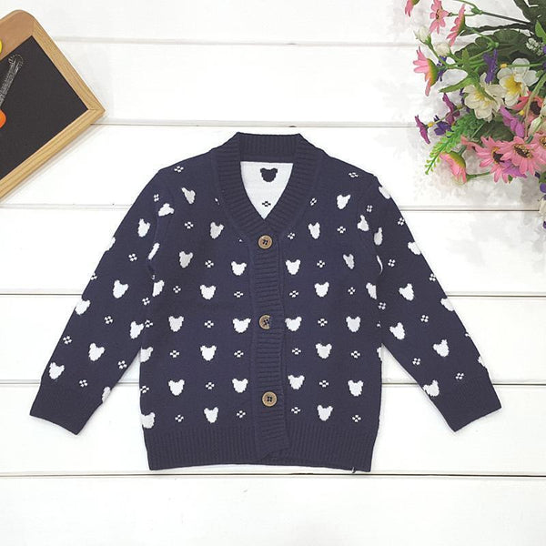 Fashion Baby Sweaters Character Button Full Sleeve Boy Girl Cotton Cardigan Infant Sweater Knitting Baby Outerwear Spring Autumn-Beige-3M-JadeMoghul Inc.