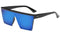 Fashion Black One Piece Sunglasses Men Oversize Driving Cool Sun Glasses Square Male-Black Frame Blue-JadeMoghul Inc.
