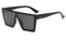 Fashion Black One Piece Sunglasses Men Oversize Driving Cool Sun Glasses Square Male-Black Frame Grey-JadeMoghul Inc.