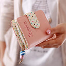 Fashion Candy Colors Women Wallets Short Polka Dots Leather Zipper Small Wallet Purse Cards Holder For Girls Women Ladies-Pink-JadeMoghul Inc.