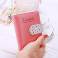 Fashion Candy Colors Women Wallets Short Polka Dots Leather Zipper Small Wallet Purse Cards Holder For Girls Women Ladies-Red-JadeMoghul Inc.