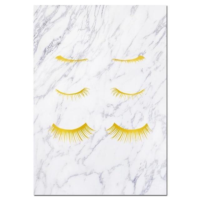 Fashion Canvas Art Poster Print Perfume Eyelashes Marble Painting Nordic Style Wall Picture for Living Room Decor-A4 21x30cm No Frame-Picture 8-JadeMoghul Inc.