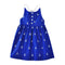 Fashion Clothing New Style Beach Children Kids Girl Anchor Print Blue Cotton Button Sleeveless Princess Dress TIY