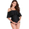 Fashion Clothing One Piece Maternity Solid Color Off-shoulder Ruffle Design Swimwears TIY