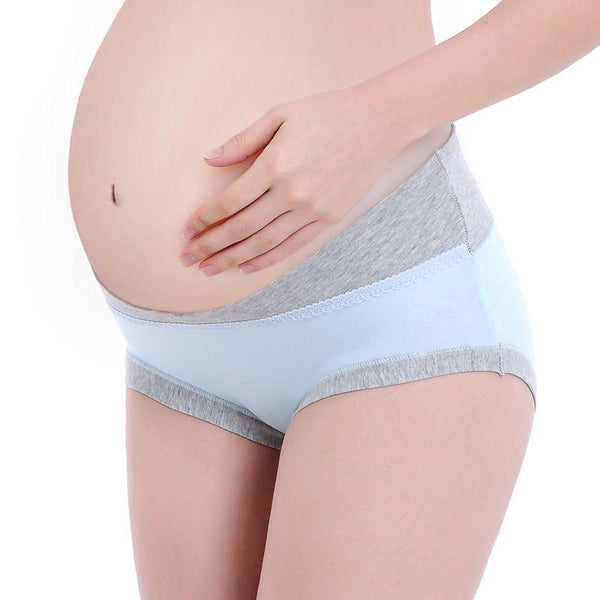 Fashion Clothing Pregnant Color Blocking U-shaped Breathable Belly Support Panty TIY