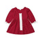 Fashion Clothing Pretty Girl Lace Design Round Neck Red Dress TIY