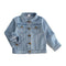 Fashion Clothing Simple Style Girls Cotton Long Sleeves Button Denim Coat TIY