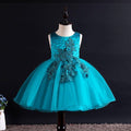 Fashion Clothing Special Design Girl Beaded Pure Color Sleeveless Princess Dress TIY