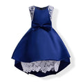 Supplies Elegant Bowknot Decoration Net Latest Dress Designs Princess Sleeveless Cotton Children Girl Dress